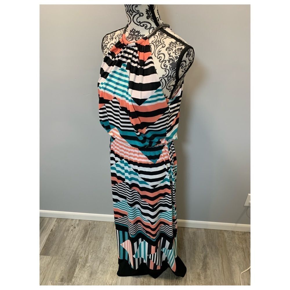 Jessica Simpson multicolored striped maxi - Picture 12 of 14